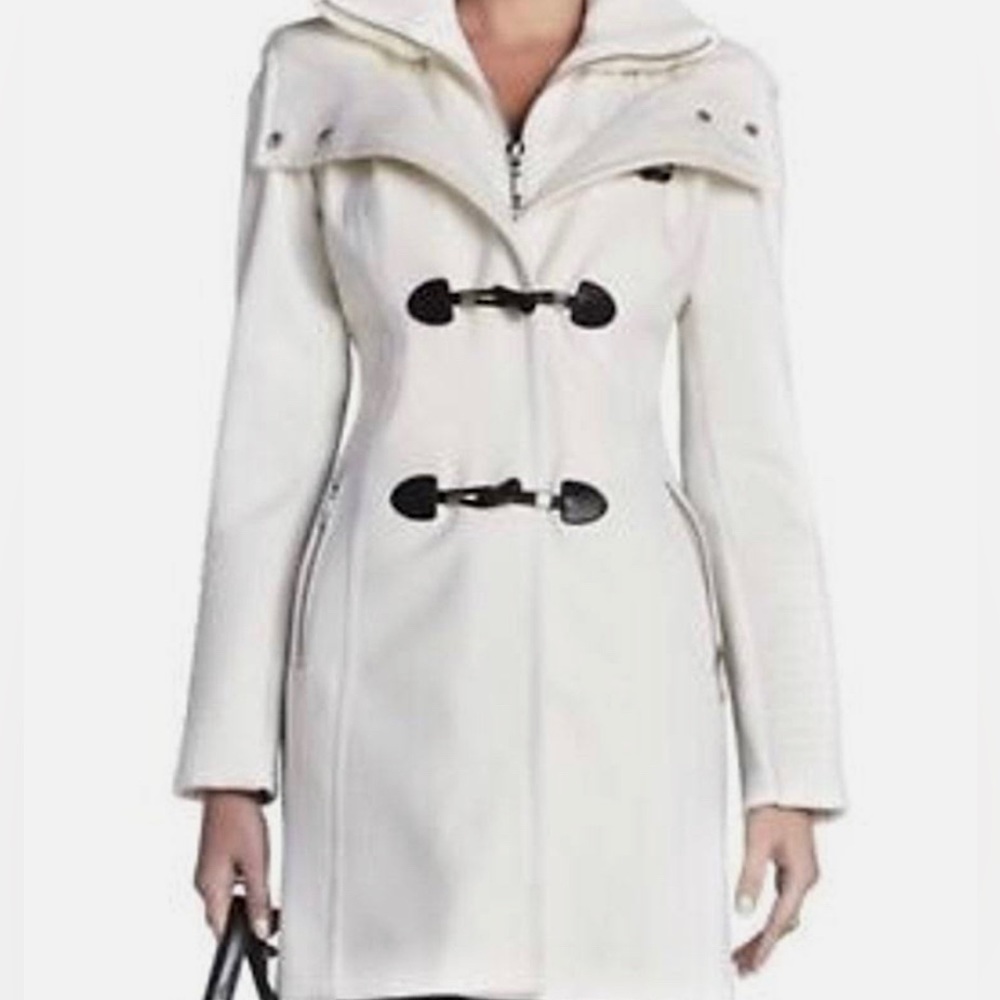 BCBG Jenni Toggle Coat with removable sweater collar liner